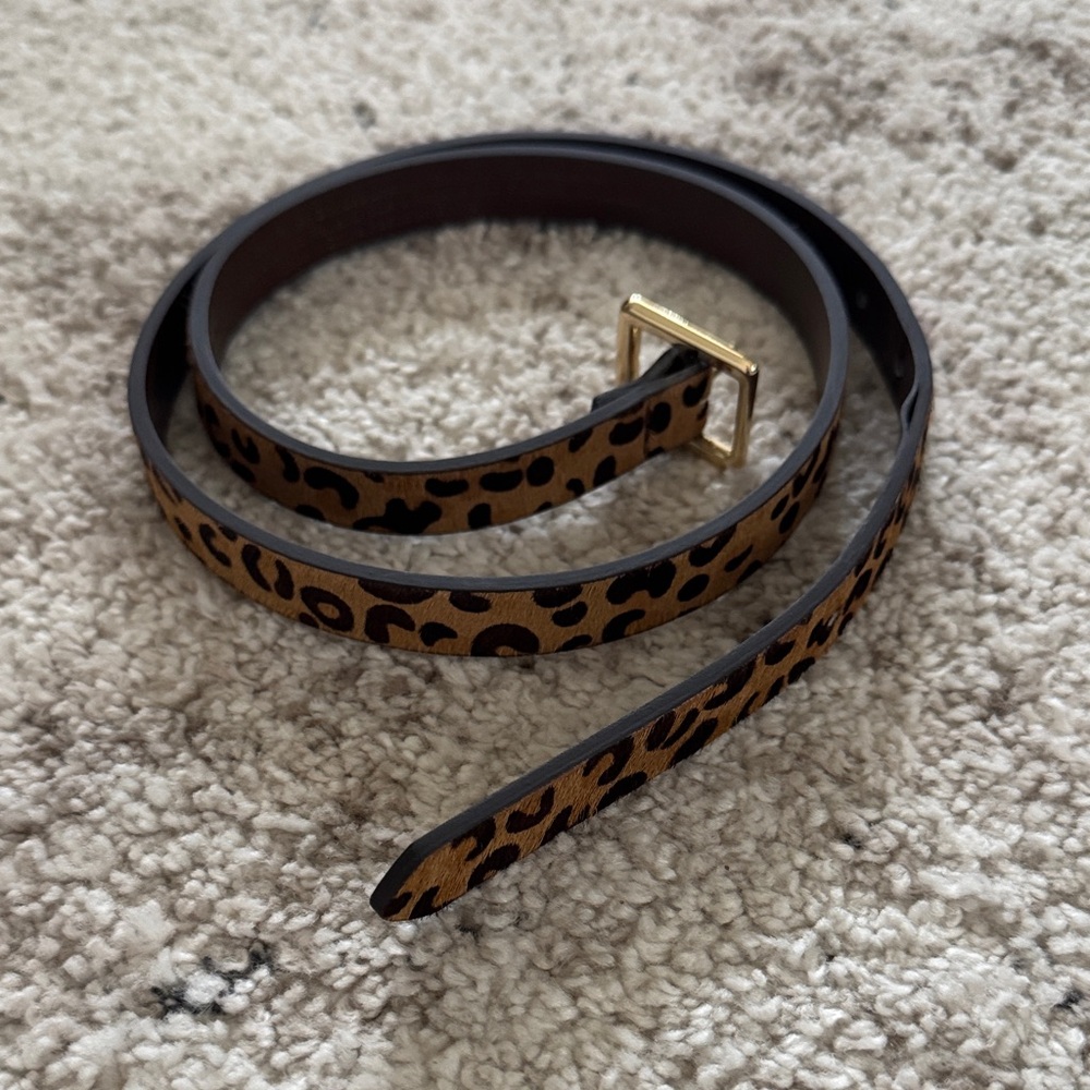 Leopard Slim Women's Belt